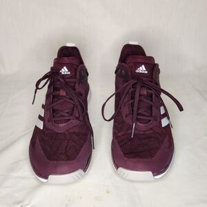 Adidas Mens Running Cross Trainers Maroon with White Accents Sz 11 1/2 NWOT